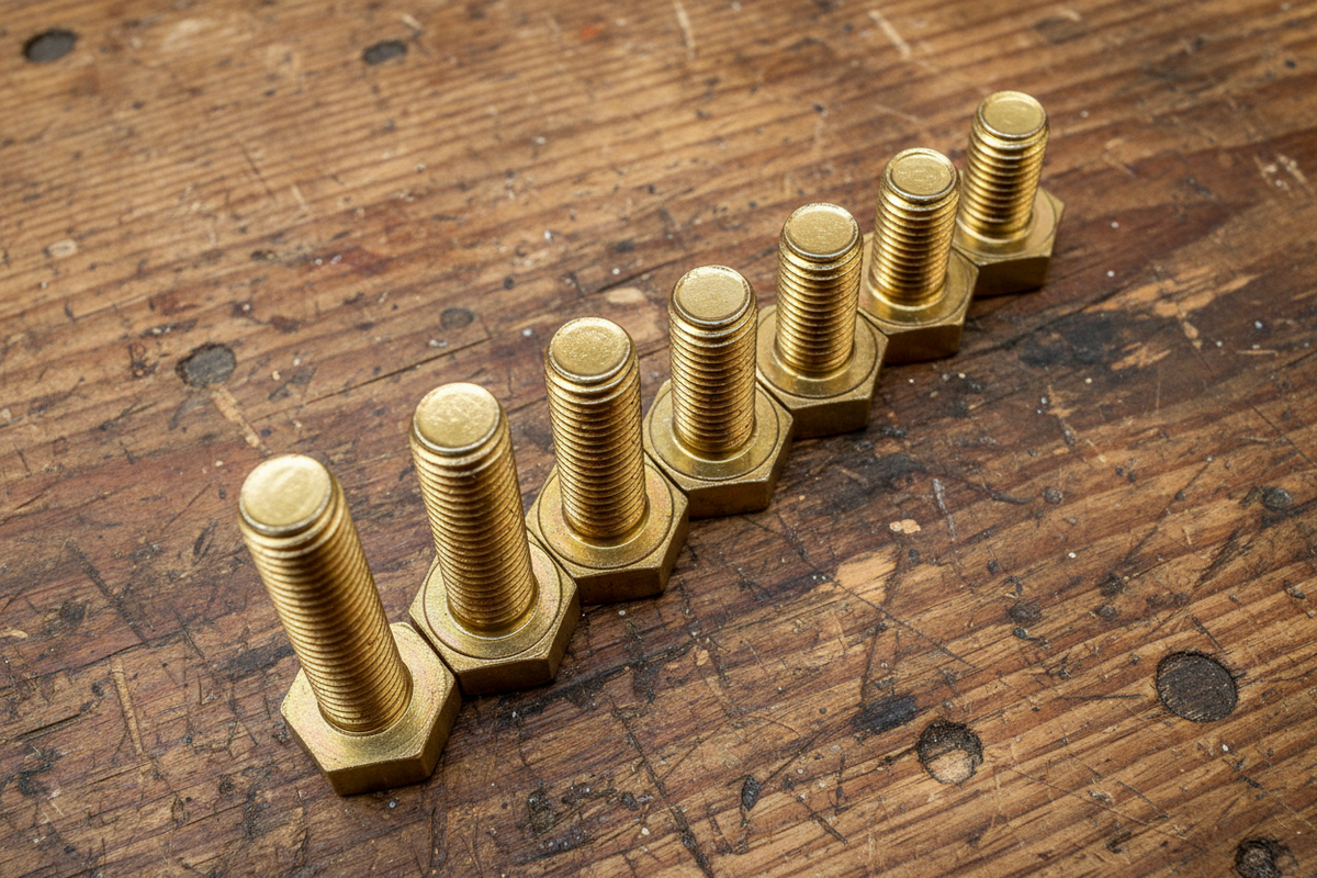 M16 Brass Hex Set Screw Fully Threaded Bolt DIN933 - Fixaball Ltd. Fixings and Fasteners UK