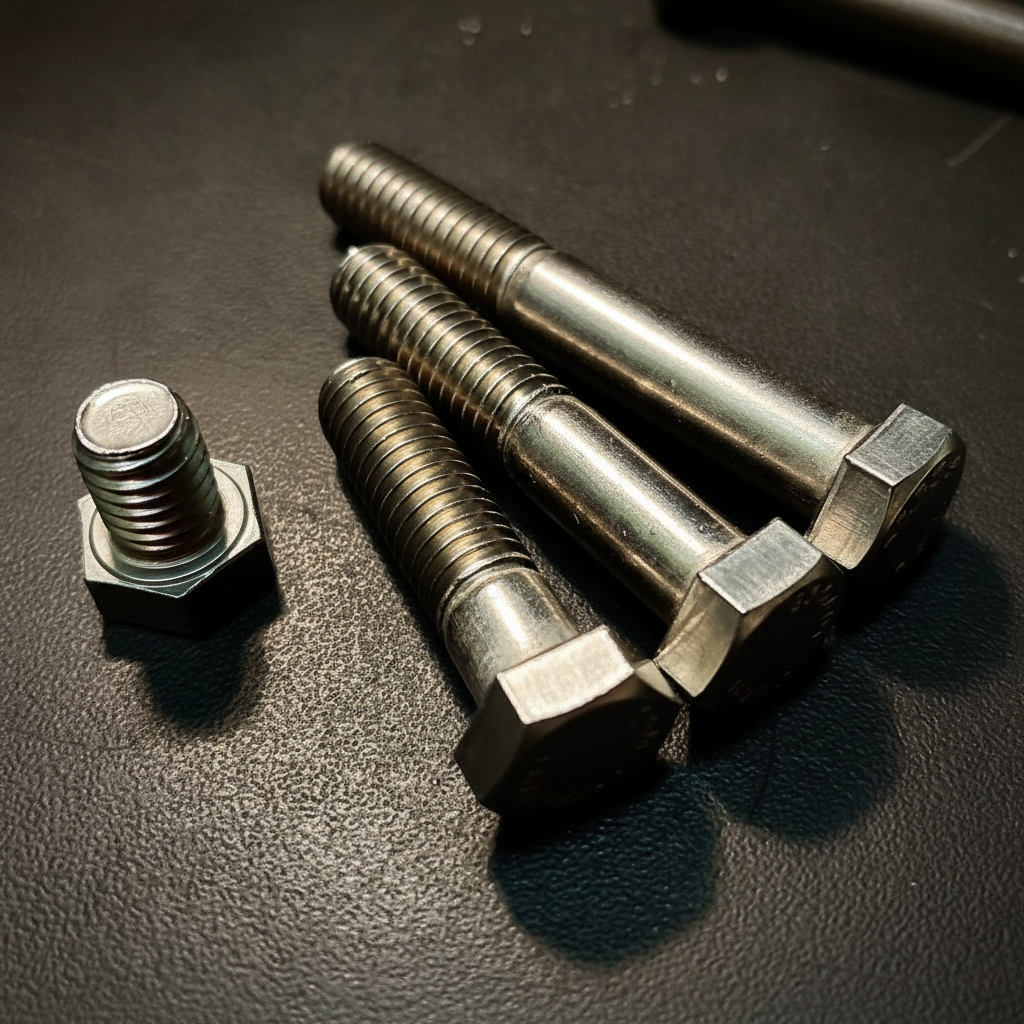 UNC 7/8", Hex Bolt and Hex Set Screw, A2/ 304 Stainless Steel, DIN 931. Hex-Bolt UNC 7/8", Hex Bolt and Hex Set Screw, A2/ 304 Stainless Steel, DIN 931. UNC, Hex-Bolt on a worktop