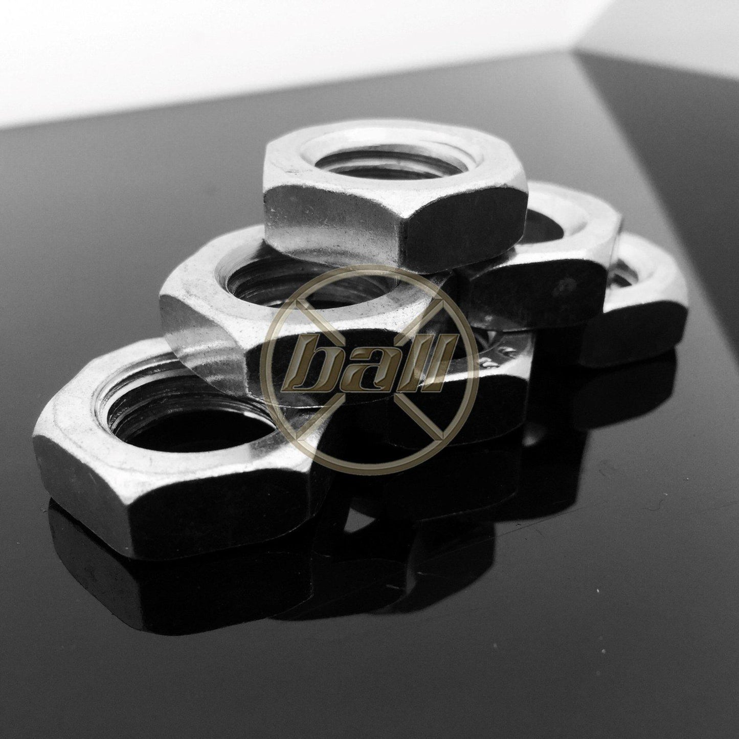 M12 - M30, Lock/ Half Nuts, A2/ 304 Stainless Steel, DIN 439. Nuts M12 - M30, Lock/ Half Nuts, A2/ 304 Stainless Steel, DIN 439. Lock/ Half Nuts