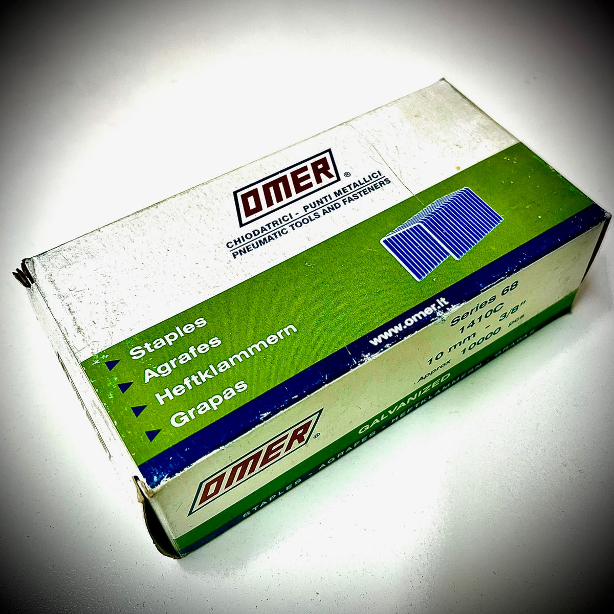 Omer Staples 10mm 3/8", Series 68 1410C Gauge 23 8.7mm Galvanised - Fixaball Ltd. Fixings and Fasteners UK