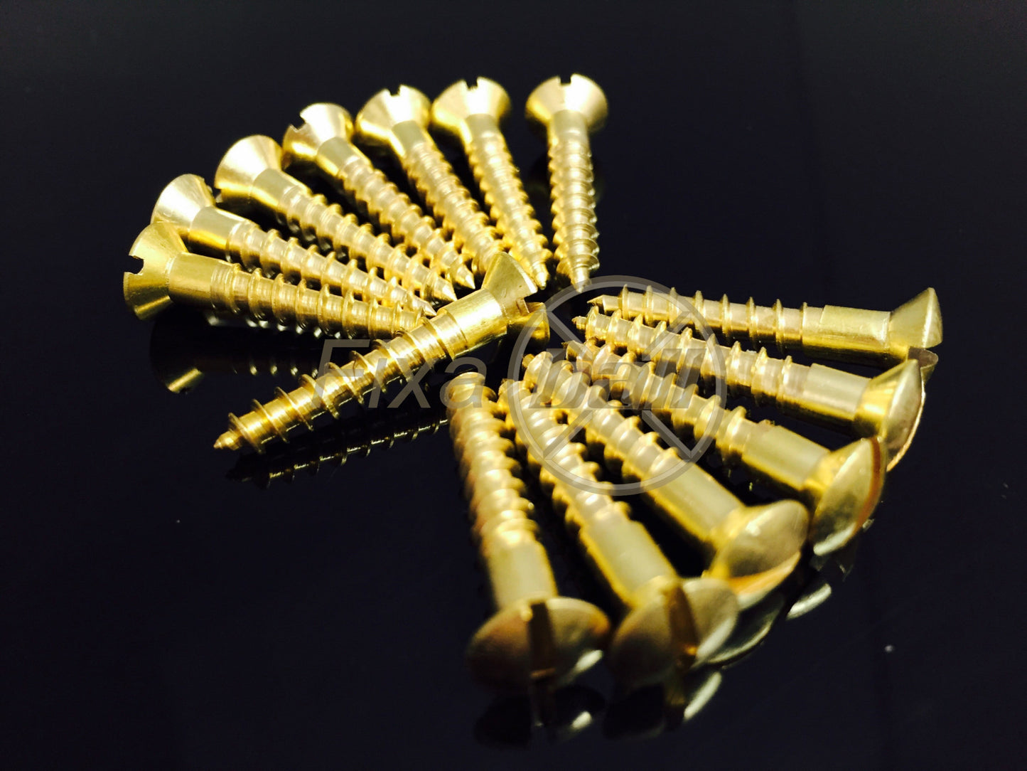 Solid Brass, RAISED, Countersunk, Slotted, Woodscrews. Wood Screws Solid Brass, RAISED, Countersunk, Slotted, Woodscrews. Brass - Raised/ Slotted