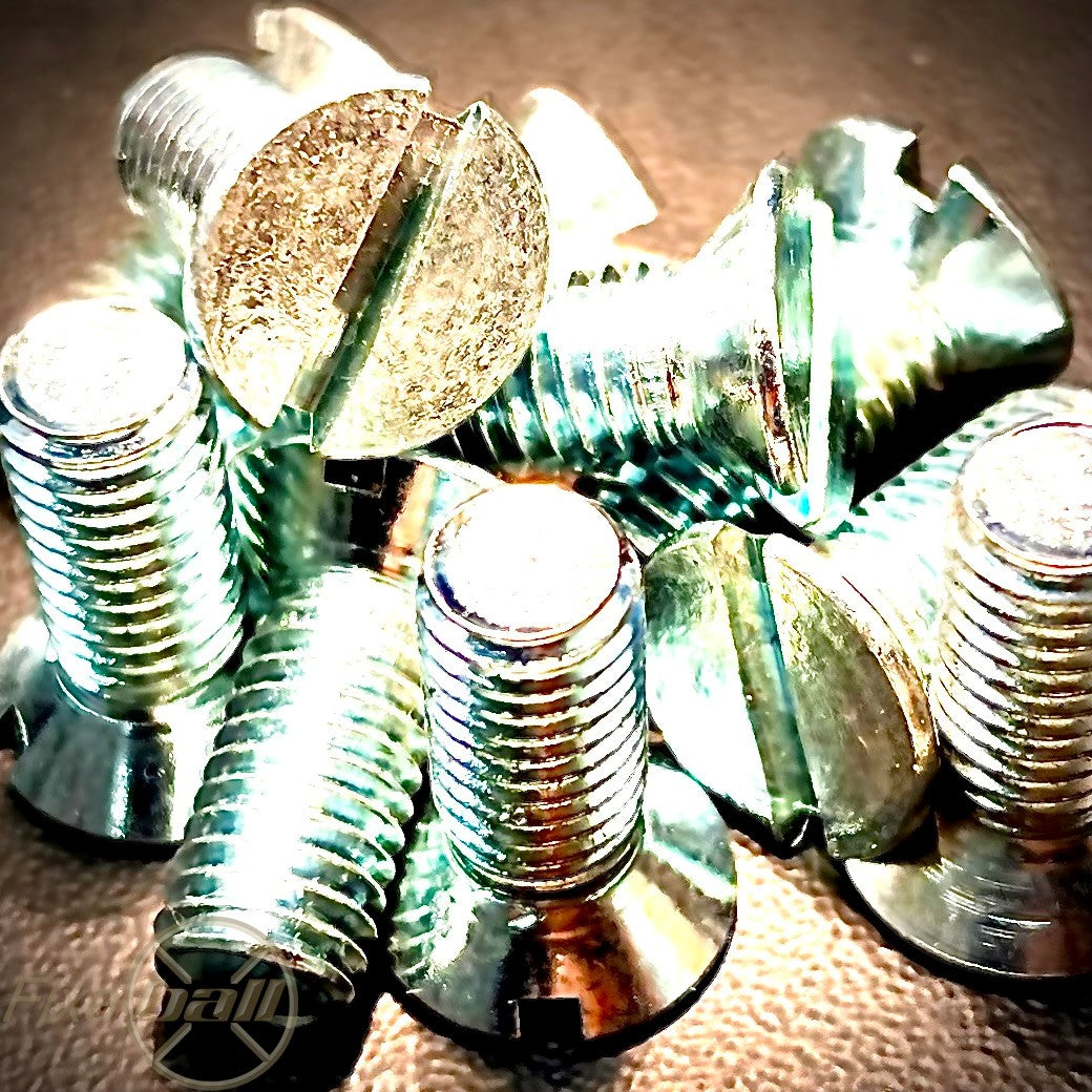 M10, Machine Screws, Slotted, Countersunk, Zinc, Cr3, BZP, DIN 963. Machine Screws M10, Machine Screws, Slotted, Countersunk, Zinc, Cr3, BZP, DIN 963. Machine Screws, Slotted, Countersunk