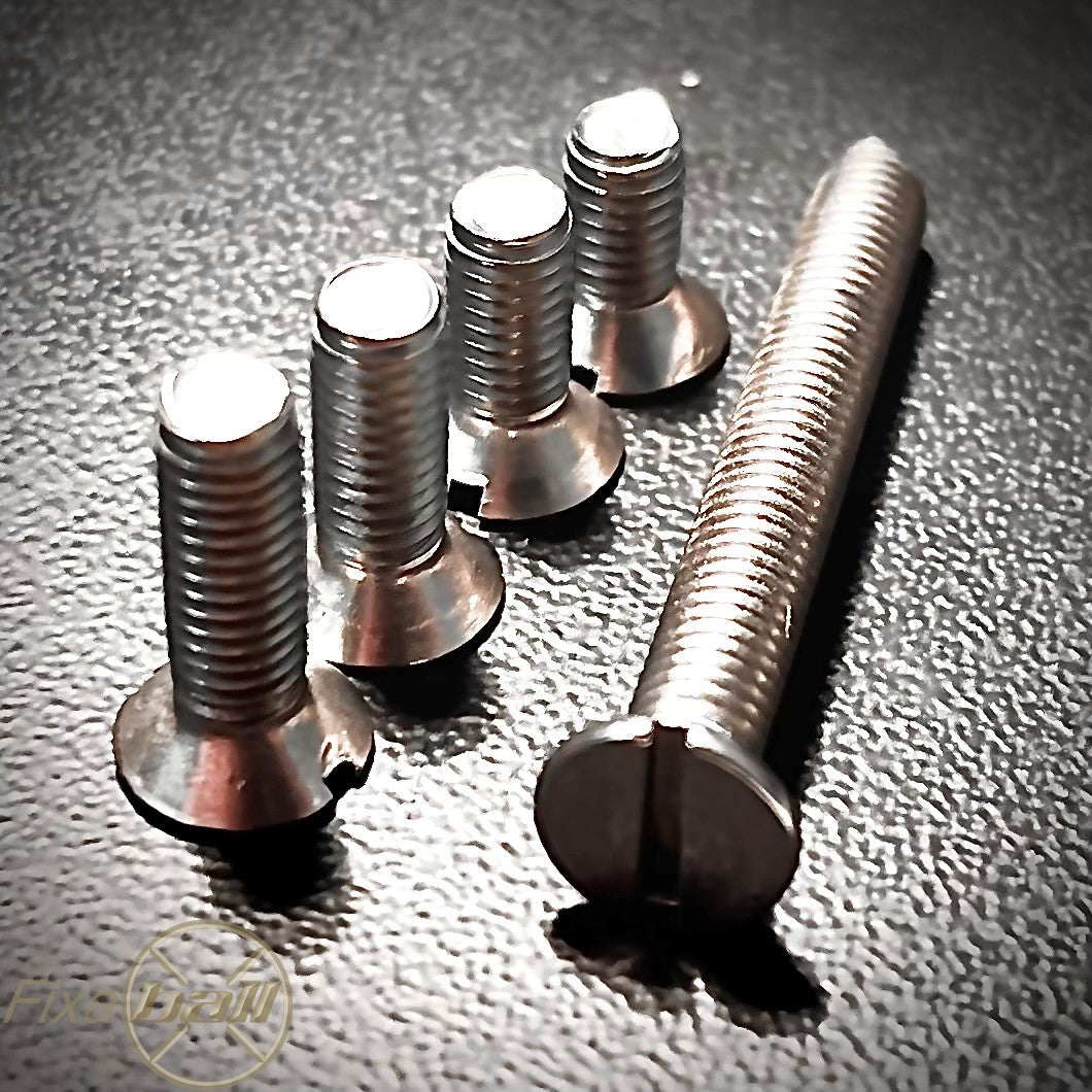 M8, Machine Screws, Slotted, Countersunk, A2/ 304 Stainless Steel, DIN 963. Machine Screws M8, Machine Screws, Slotted, Countersunk, A2/ 304 Stainless Steel, DIN 963. Machine Screws, Slotted, Countersunk