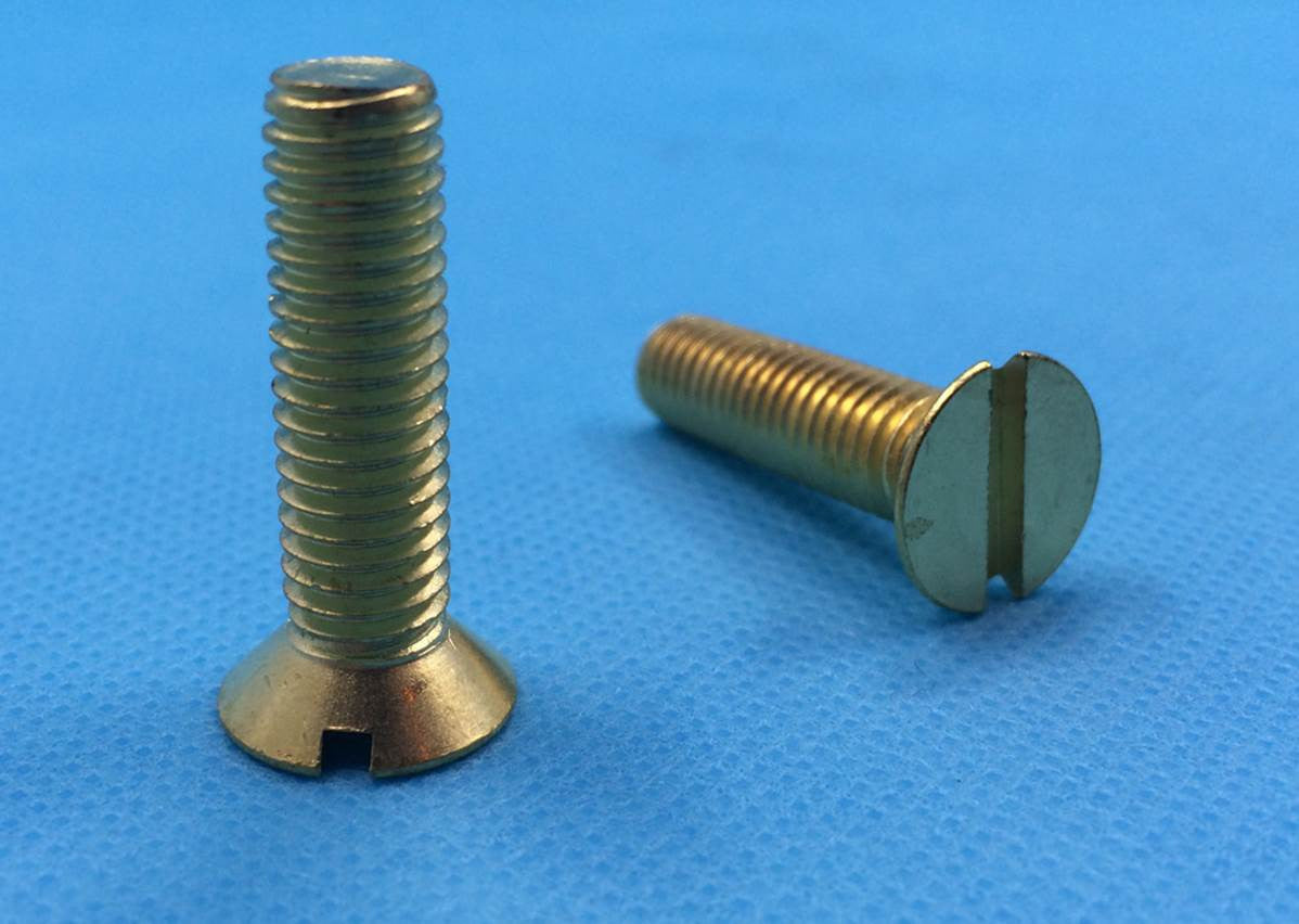 M3, Machine Screws, Slotted, Countersunk, Brass, DIN 963. Machine Screws M3, Machine Screws, Slotted, Countersunk, Brass, DIN 963. Machine Screws, Slotted, Countersunk