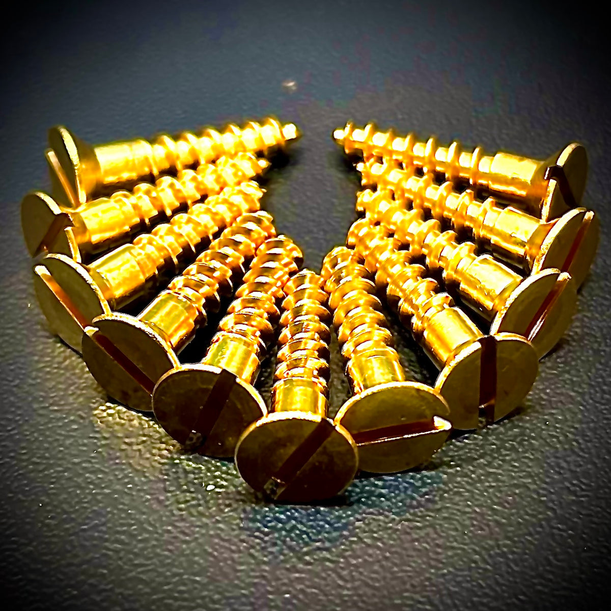 No. 4 Solid Brass Countersunk Slotted Woodscrews - Fixaball Ltd. Fixings and Fasteners UK