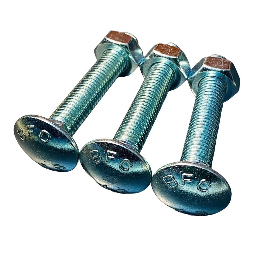 M10 x Over 100mm Coach Cup Carriage Bolts Full Nuts Zinc 4.8 - Fixaball Ltd. Fixings and Fasteners UK