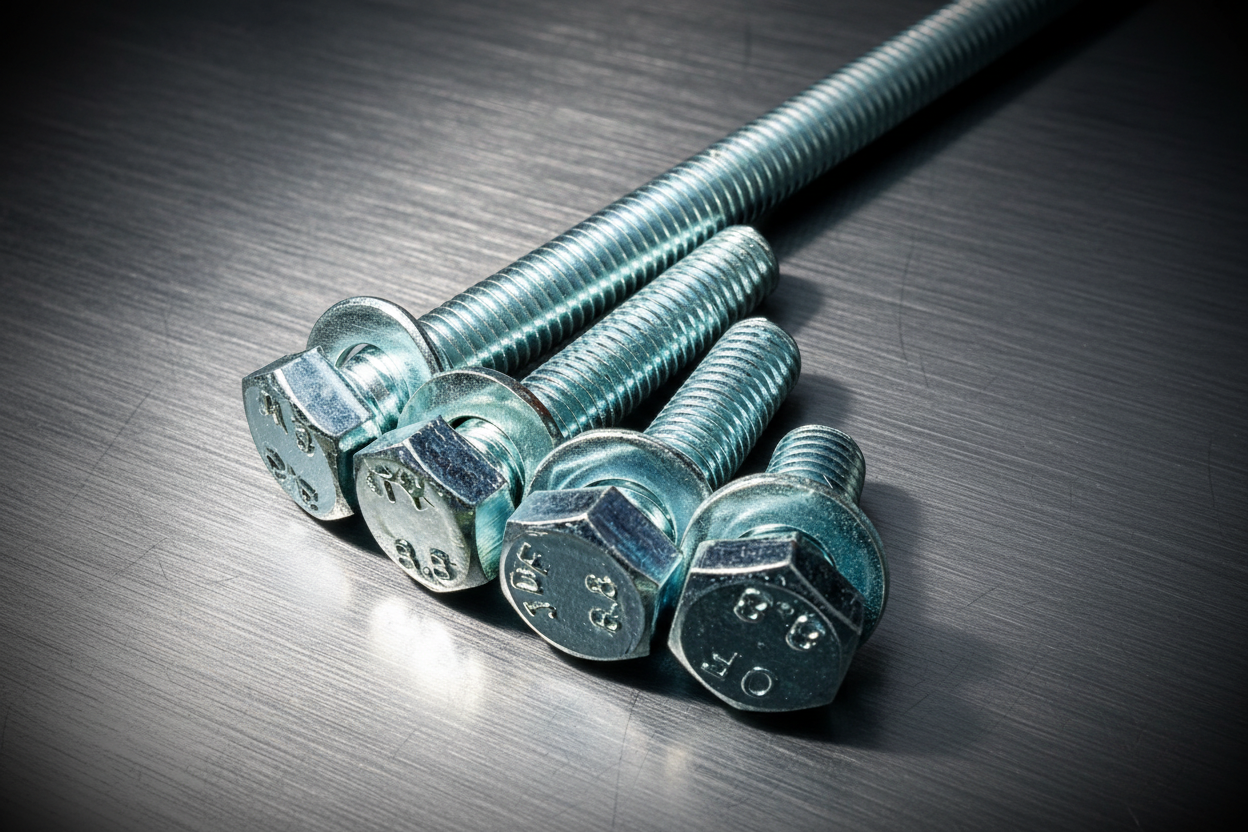 M8 x Under 60mm Hex Set Screw plus Washer HT 8.8 Zinc - Fixaball Ltd. Fixings and Fasteners UK