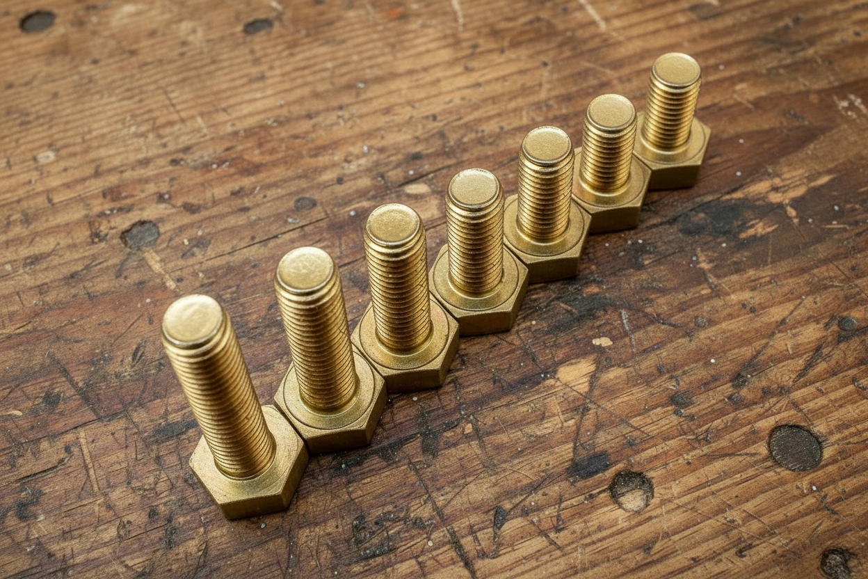 M12 Brass Hex Set Screw Fully Threaded Bolt DIN933