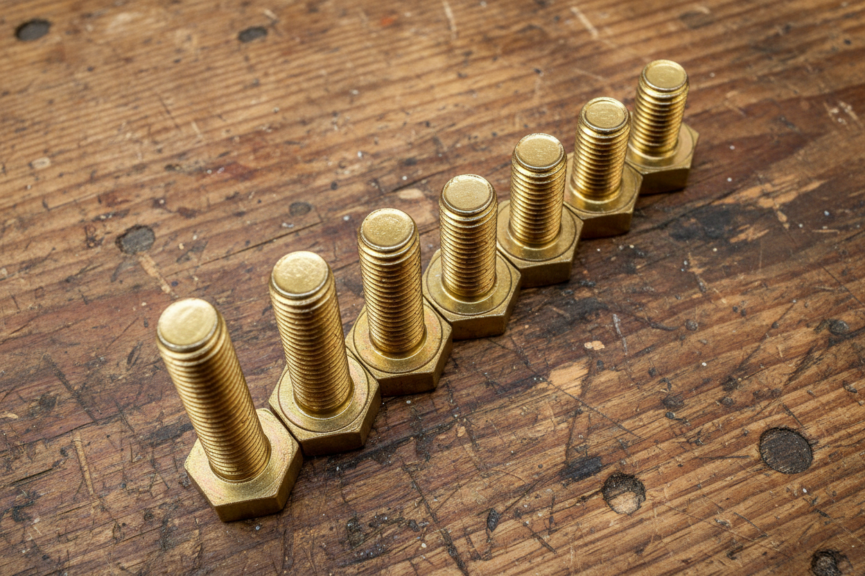 M16 Brass Hex Set Screw Fully Threaded Bolt DIN933 - Fixaball Ltd. Fixings and Fasteners UK