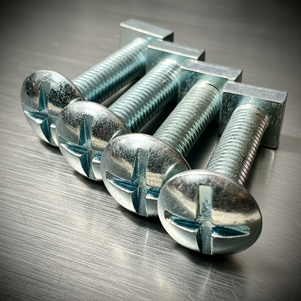 M5 Mushroom Roofing Bolts Square Nut Zinc 4.8 Metal