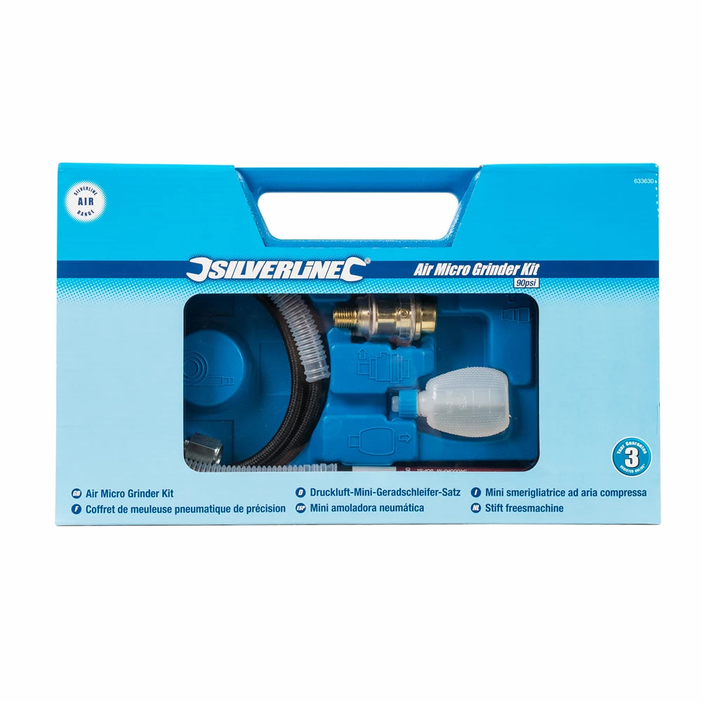 Silverline Air Micro Grinder Kit 90psi 10 Grinder Heads - Fixaball Ltd. Fixings and Fasteners UK