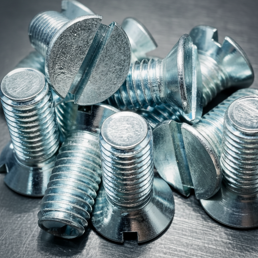 M12 Machine Screws Slotted Countersunk Zinc Cr3 BZP DIN963 - Fixaball Ltd. Fixings and Fasteners UK
