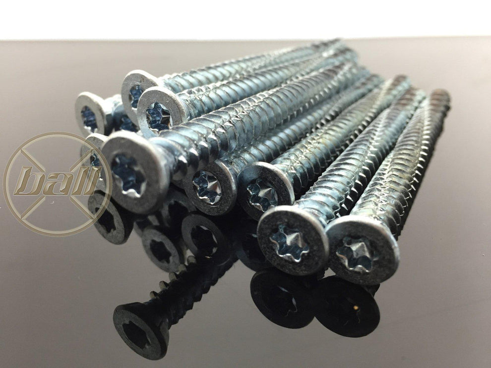 7.5mm, Concrete Frame Screw, Countersunk, Torx, Zinc Fixaball Ltd
