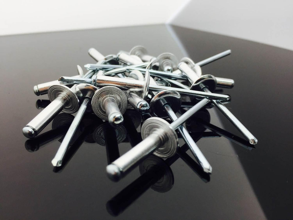 Gabex Blindnieten Popnieten Flachkopf Aluminium Stahl Größen 2,4-6,4 mm Profiqualität (4,8 x 8 mm, 50 Stück Gabex Blindnieten Popnieten Flachkopf Aluminium Stahl Größen 2,4-6,4 mm Profiqualität (4,8 x 8 mm, 50 Stück