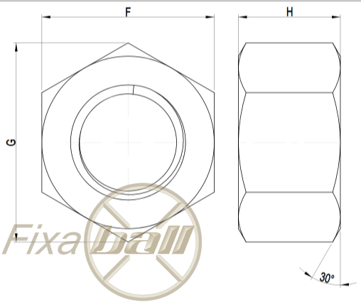 UNC Full Hex Nut A2 70 304 Stainless Steel DIN 934