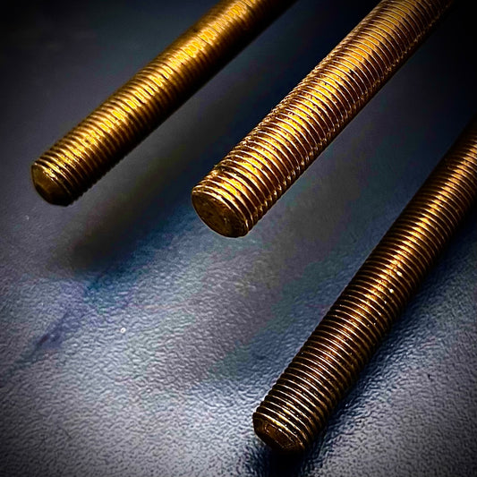 3/8" UNF Solid Brass Threaded Bar Studding Rod DIN975 - Fixaball Ltd. Fixings and Fasteners UK