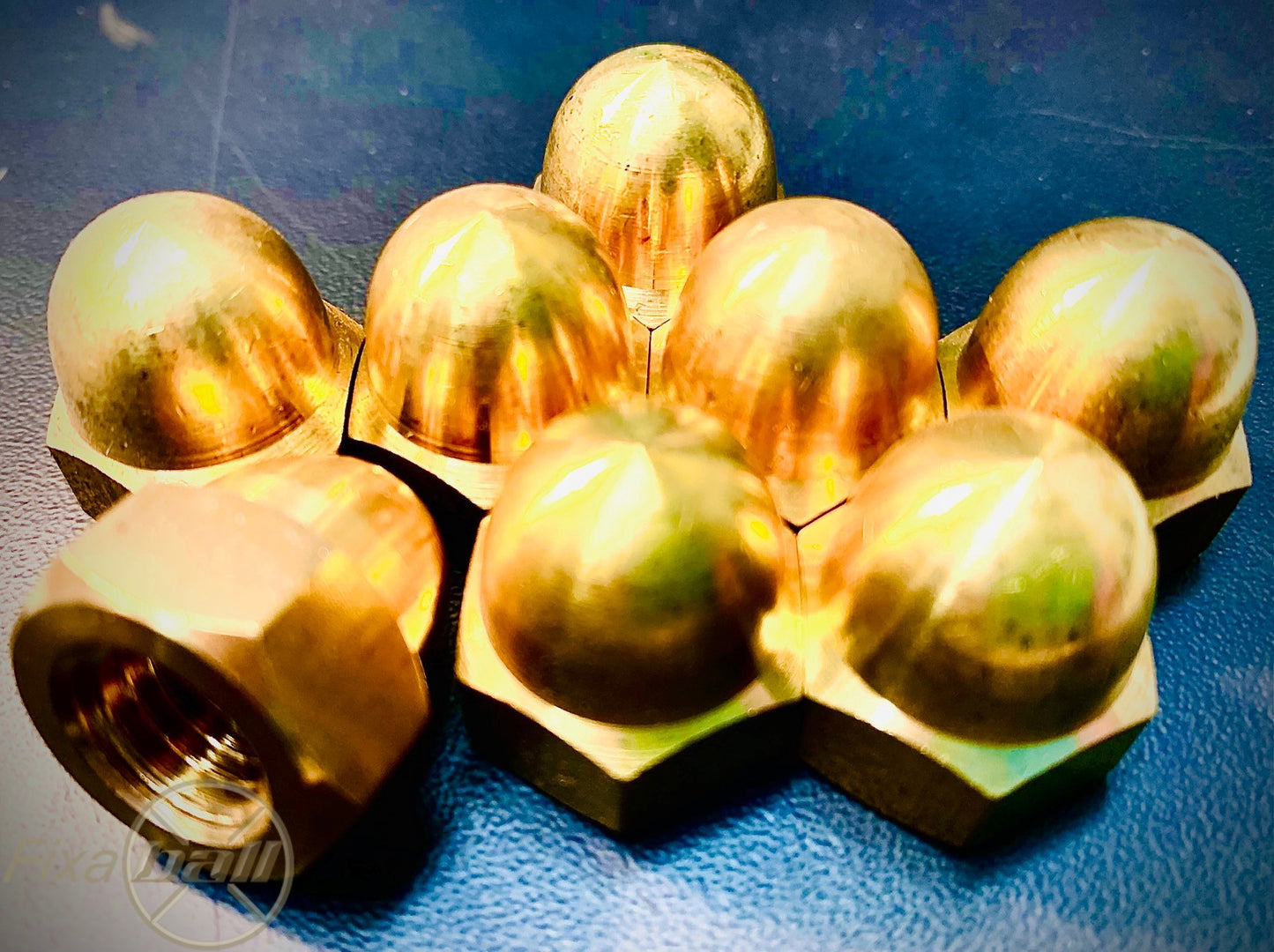 Dome Nuts, Hex, High Type, Brass, Metric, DIN 1587. Nuts Dome Nuts, Hex, High Type, Brass, Metric, DIN 1587. Dome Nuts
