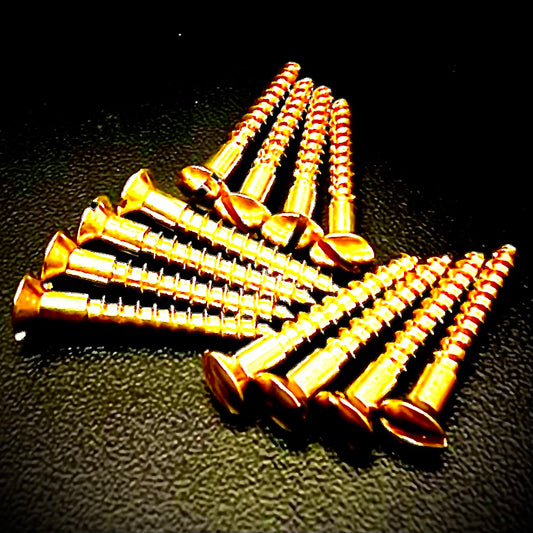 Solid Brass Raised Countersunk Slotted Woodscrews - Fixaball Ltd. Fixings and Fasteners UK