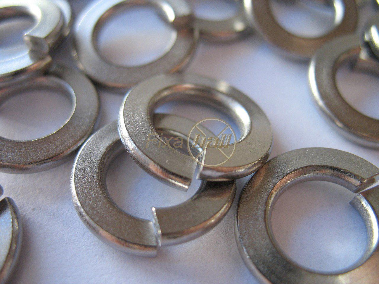 Metric Split Spring Lock Washers Rectangle Single Coil BZP Zinc ...